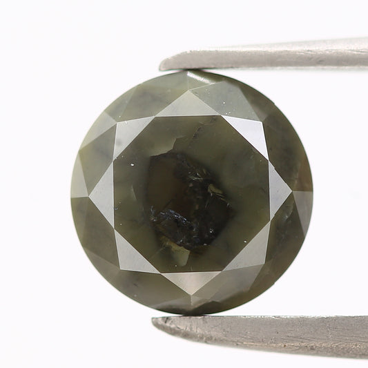1.50 Carat Fancy Gray Round Shape Brilliant Cut Natural Loose Diamond
