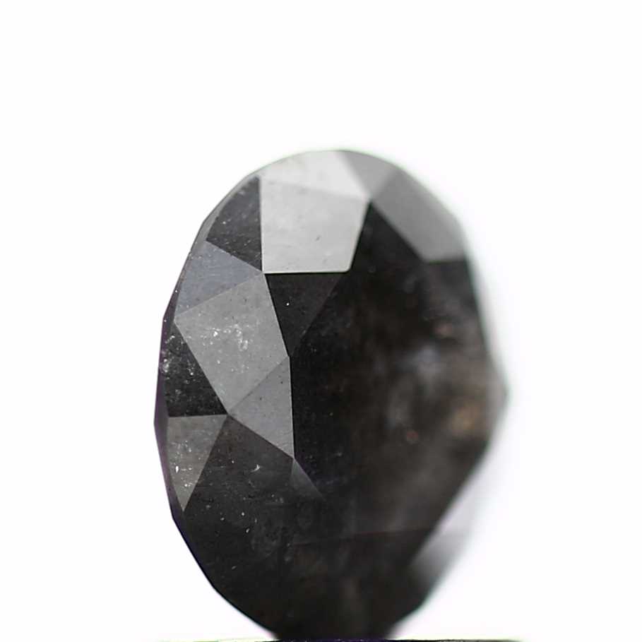 Salt And Pepper Diamond Fancy Gray Color 1.44 CT 7.25 x 4.45 MM Round Brilliant Cut Diamond ! Natural Loose Diamond ! Christmas Gift for Her