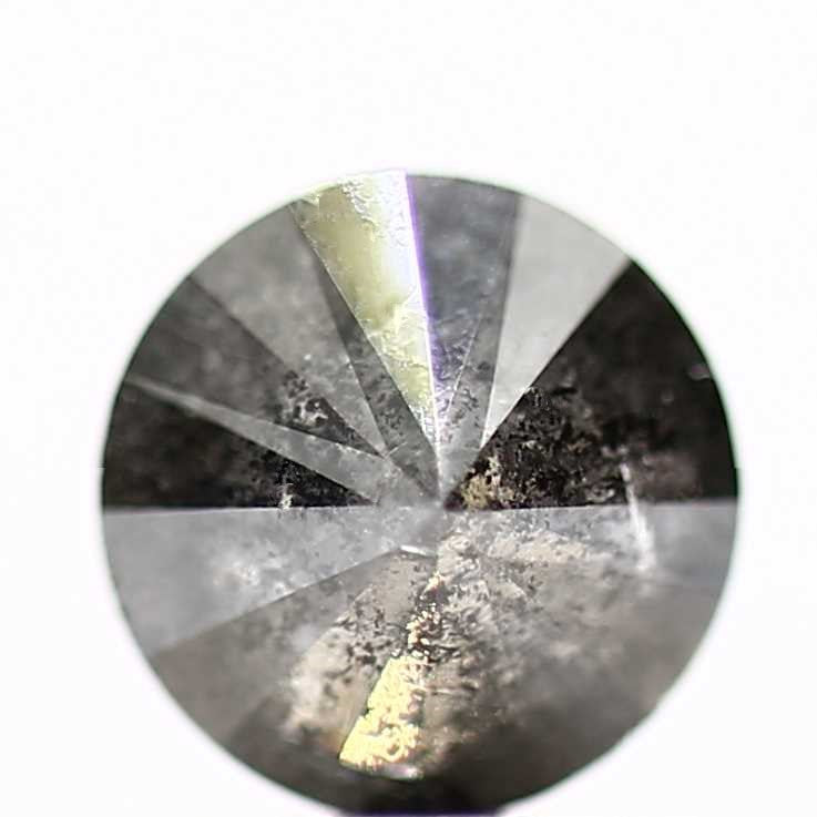 0.79 Carat Salt and Pepper Gray Round Cut Natural Loose Diamond