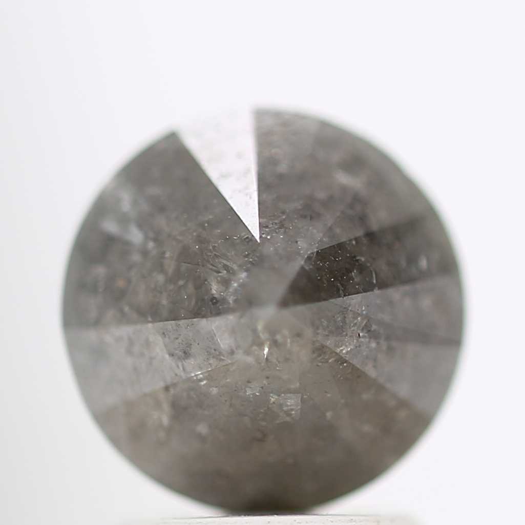 2.29 Carat Salt and Pepper Diamond Round Brilliant Cut Natural Loose Diamond