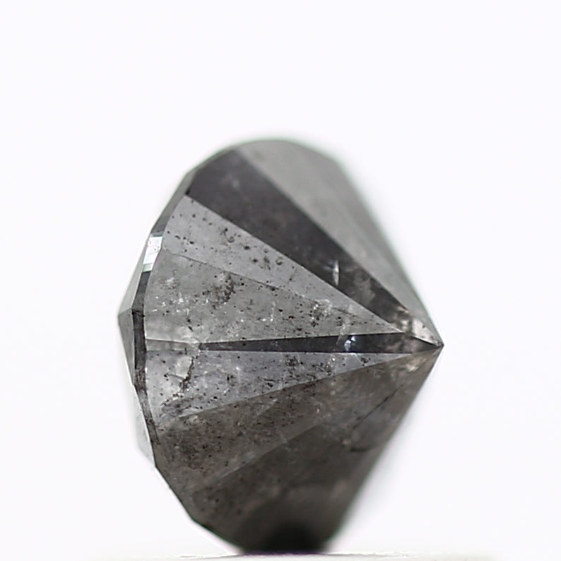 0.88 Carat Fancy Black Round Shape Brilliant Cut Natural Loose Diamond