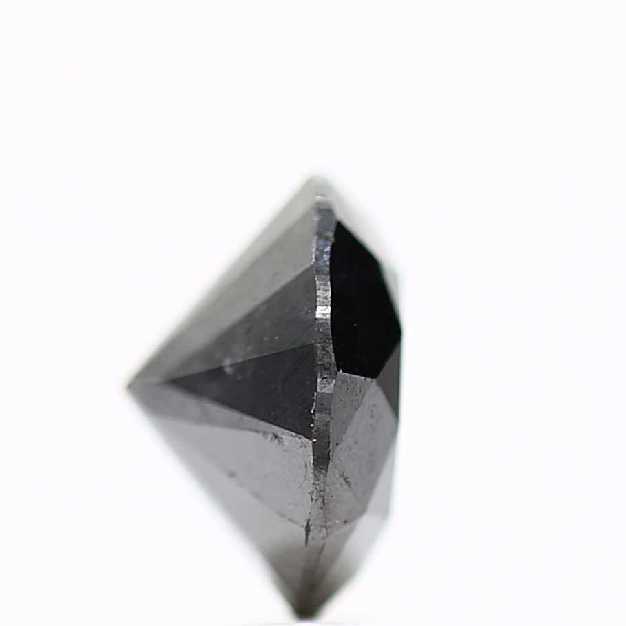1.70 Carat Fancy Black Round Shape Brilliant Cut Natural Diamond