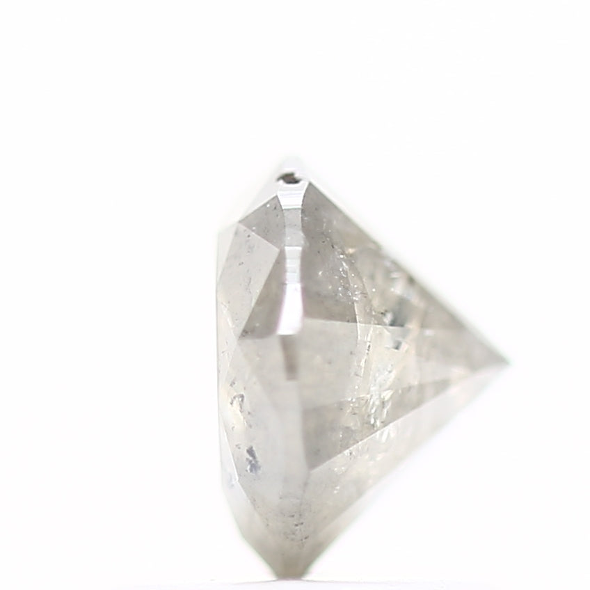 0.91 Carat Salt and Pepper Diamond Gray Fancy Round Brilliant Cut Natural Loose Diamond
