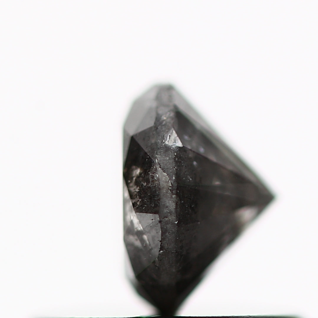 0.50 Carat Fancy Black Round Shape Brilliant Cut Natural Loose Diamond