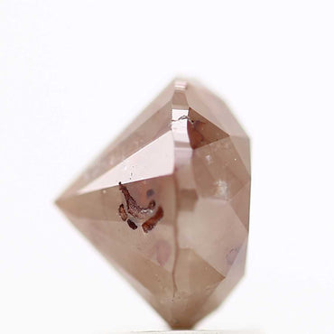 3.09 Carat Orange Brown Rustic Round Shape Brilliant Cut Natural Loose Diamond