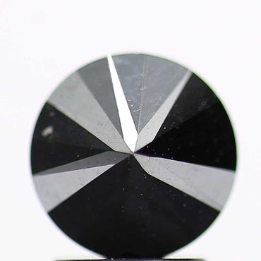 1.33 Carat Salt and Pepper Black Fancy Round Brilliant Cut Natural Loose Diamond