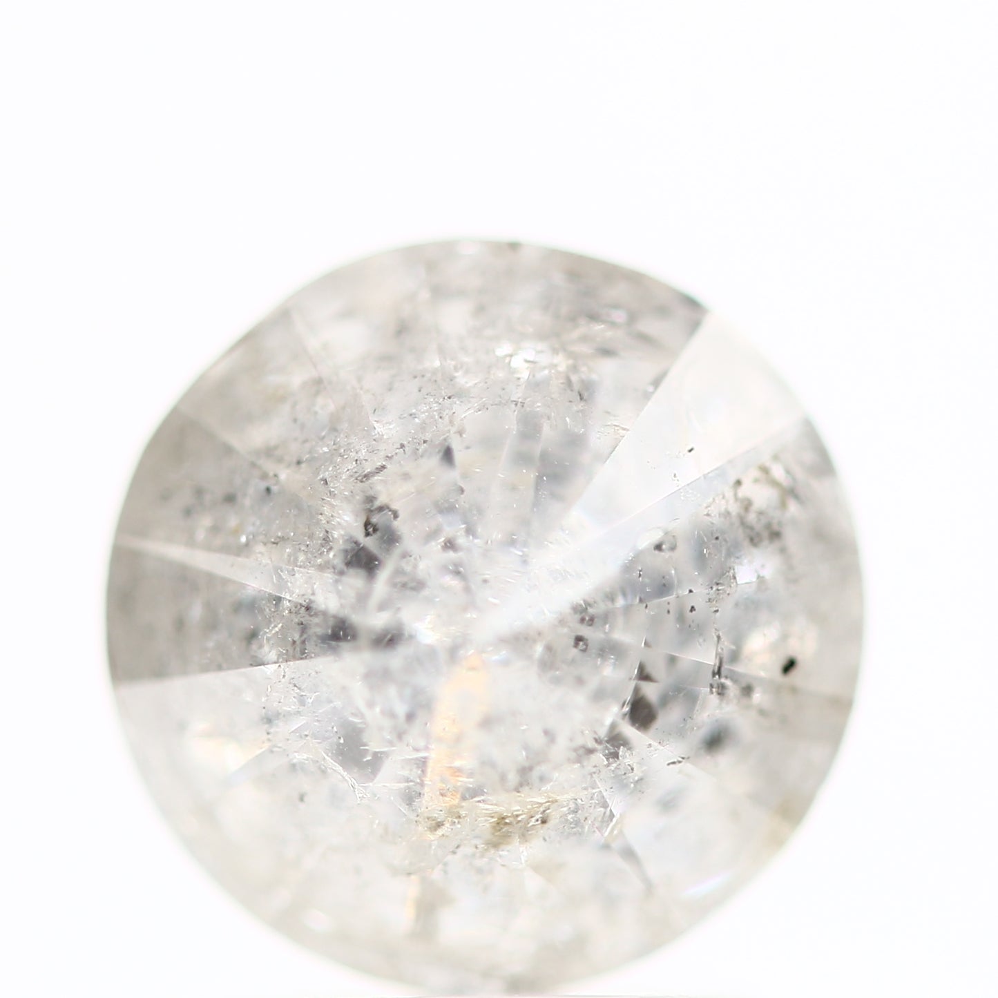 2 Carat Salt and Pepper Icy Gray Round Cut Natural Loose Diamond