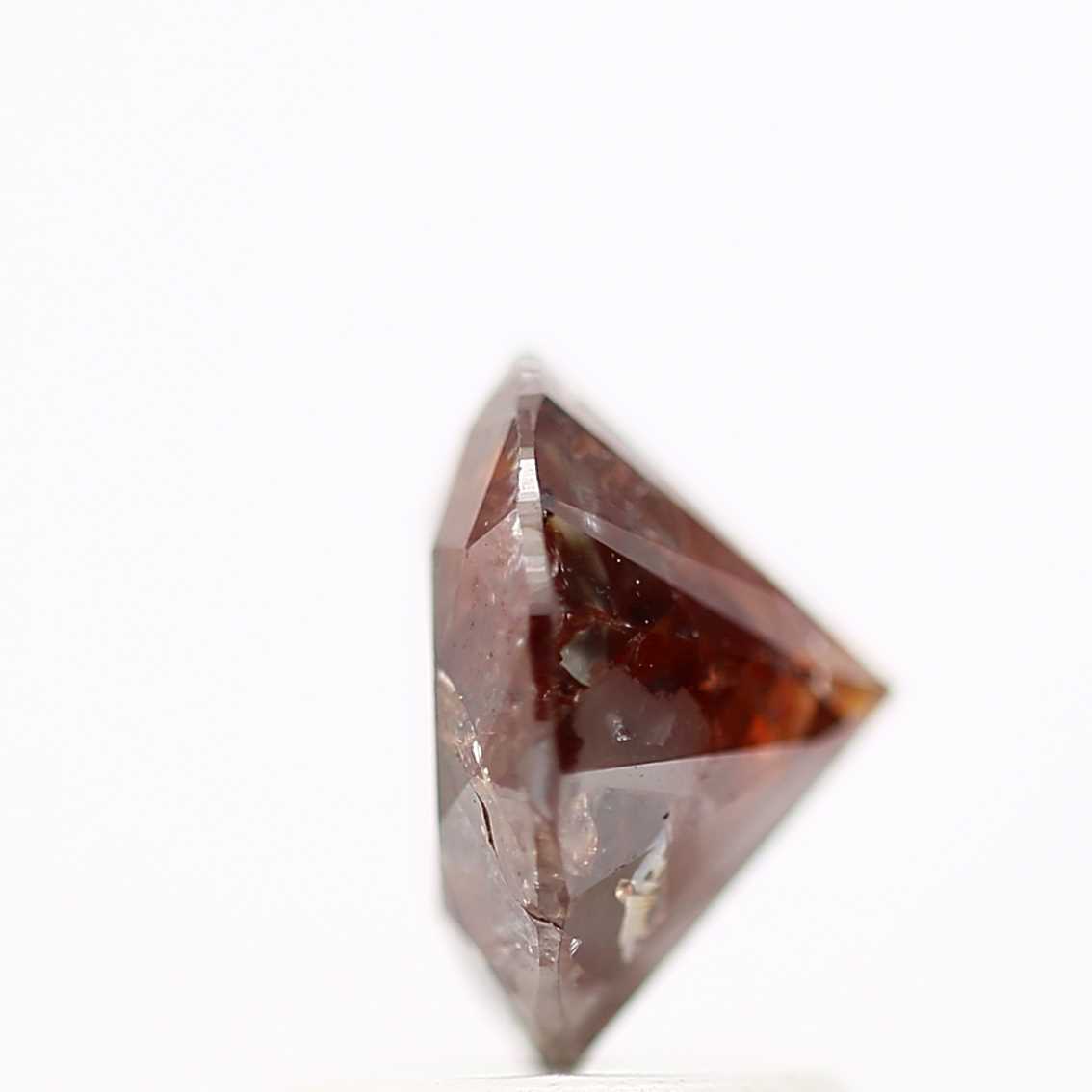1.51 Carat Red Orange Round Shape Brilliant Cut Natural Loose Diamond