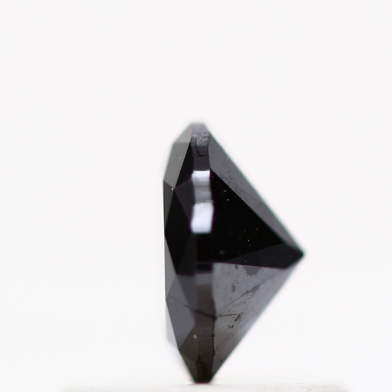 0.50 Carat Fancy Black Round Shape Brilliant Cut Natural Loose Diamond