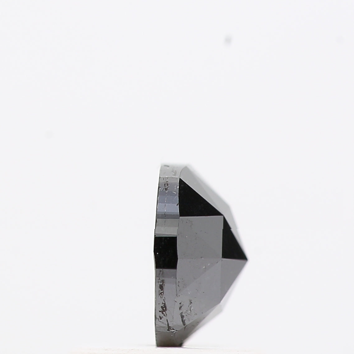 0.74 Ct Natural Black Cushion Single Cut Loose Diamond for Jewelery
