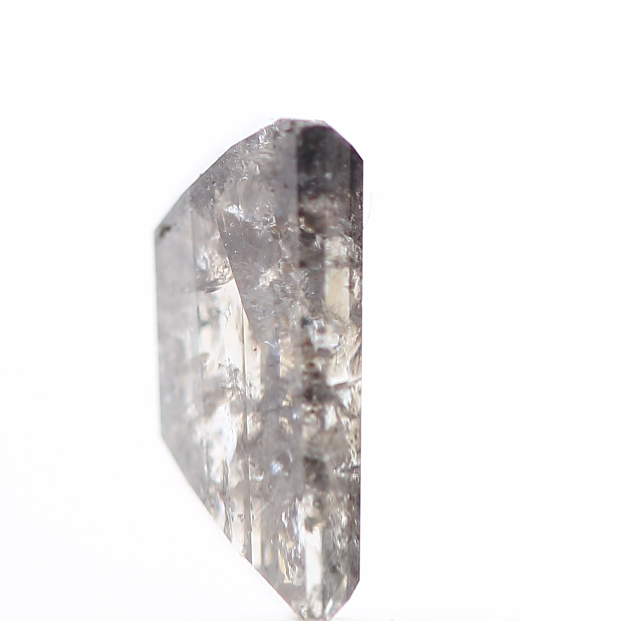 salt and pepper diamond ! 0.80 Ct 6.90 x 3.92 x 2.85 MM natural gray baguette loose diamond for engagement ring for her
