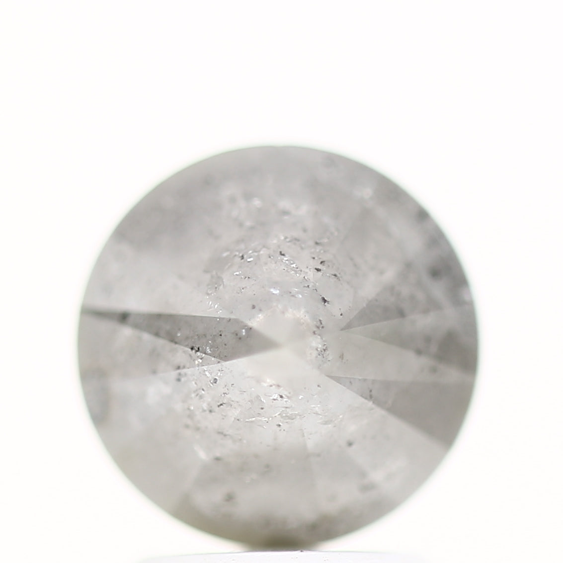 2.51 Carat Salt and Pepper Diamond Fancy Round Brilliant Cut Natural Loose Diamond