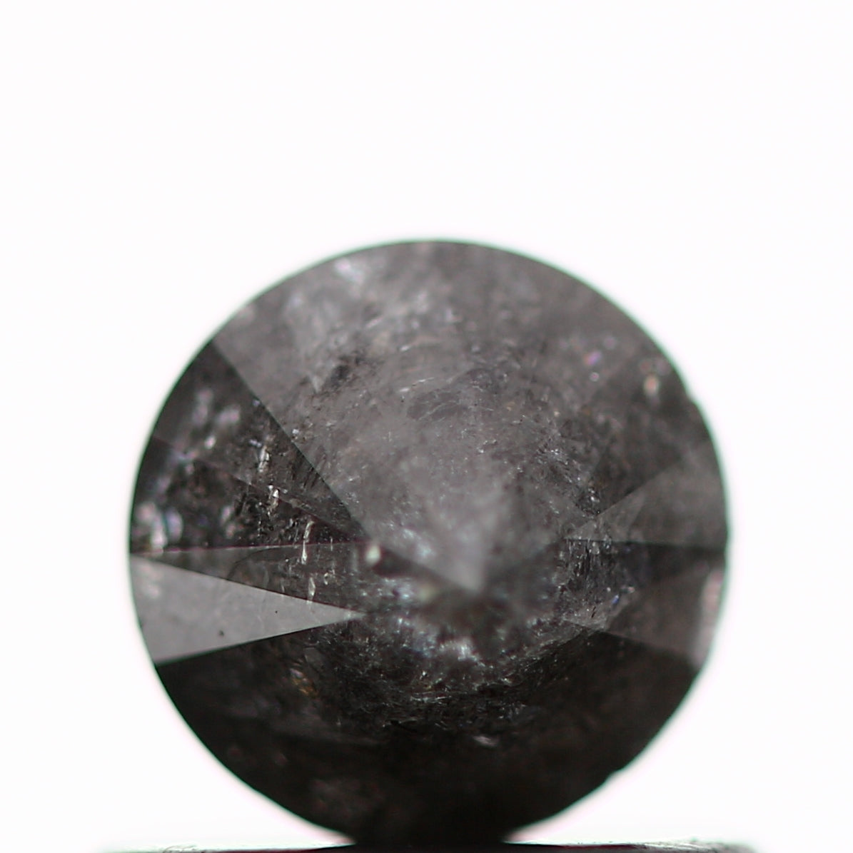 0.66 Carat Salt and Pepper Diamond Gray Round Brilliant Cut Natural Loose Diamond