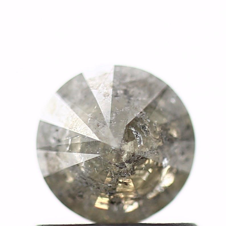 0.64 Carat Salt and Pepper Diamond Round Brilliant Cut Natural Loose Diamond
