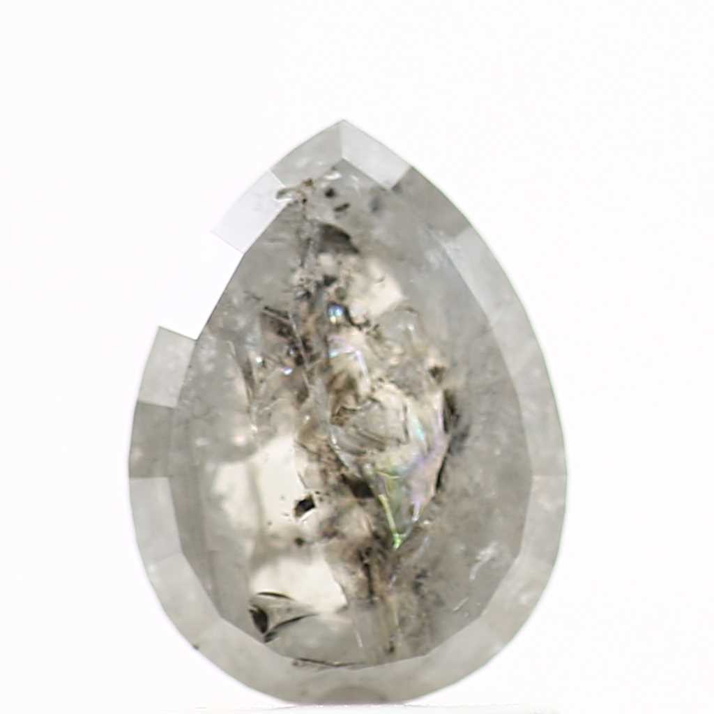 Salt and Pepper Diamond Fancy Gray Color 1.05 CT 8.05 x 6.03 x 2.40 MM Pear Cut Diamond! Natural Loose Diamond ! Christmas Gift for Her