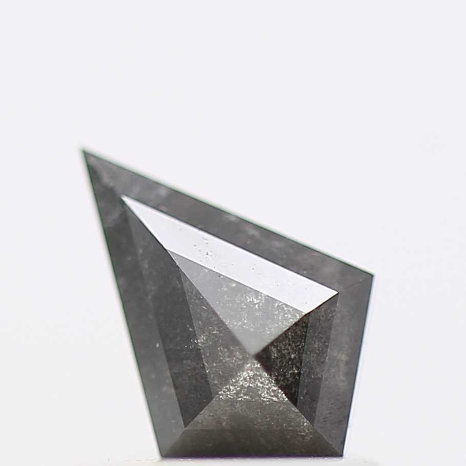 salt and pepper diamond ! 0.62 Ct 7.40 X 5.10 X 2.88 MM natural gray shield loose diamond for engagement ring for her