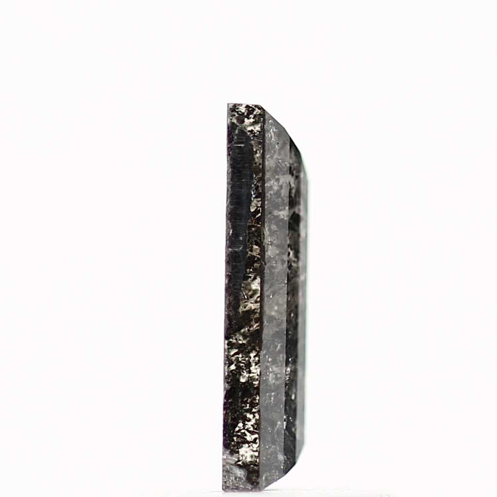 salt and pepper diamond ! 0.42 Ct 7.57 x 2.75 x 1.59 mm natural gray baguette loose diamond for engagement ring for her