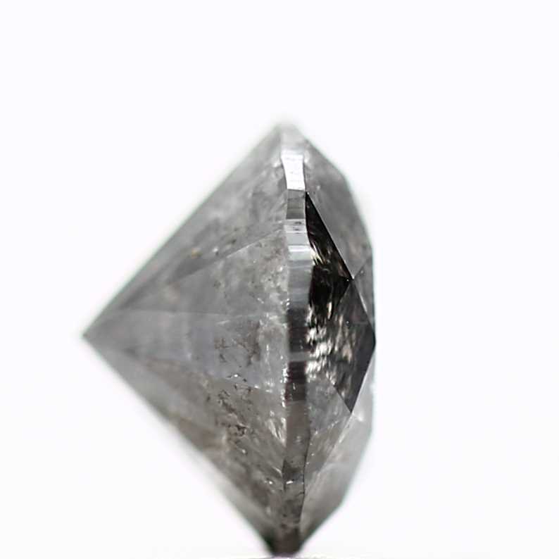 0.88 Carat Salt and Pepper Diamond Fancy Round Brilliant Cut Natural Loose Diamond