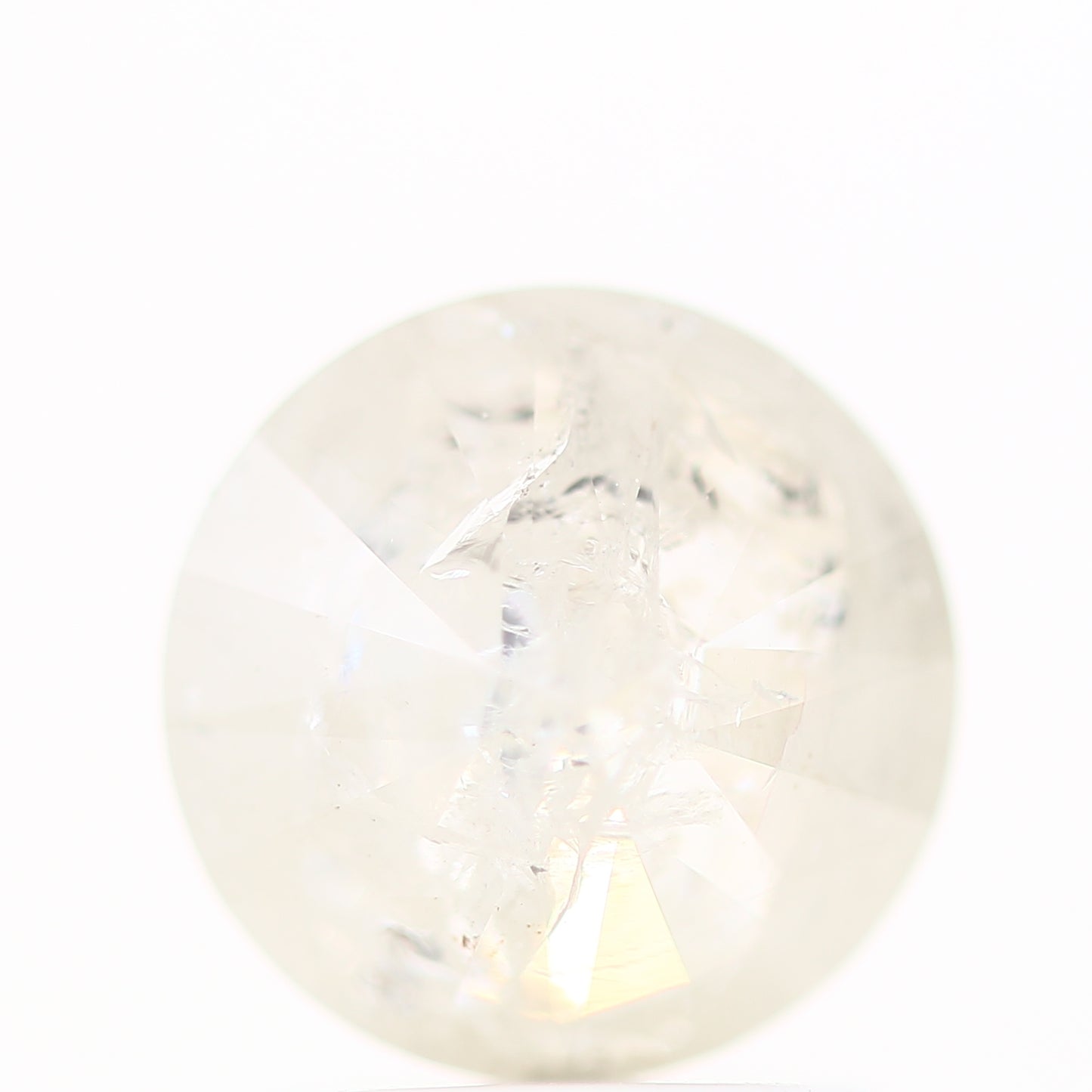 1.40 Carat Salt and Pepper Round Icy Gray Round Brilliant Cut Natural Loose Diamond