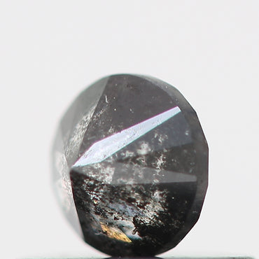 0.36 Carat Salt and Pepper Gray Round Brilliant Cut Natural Loose Diamond