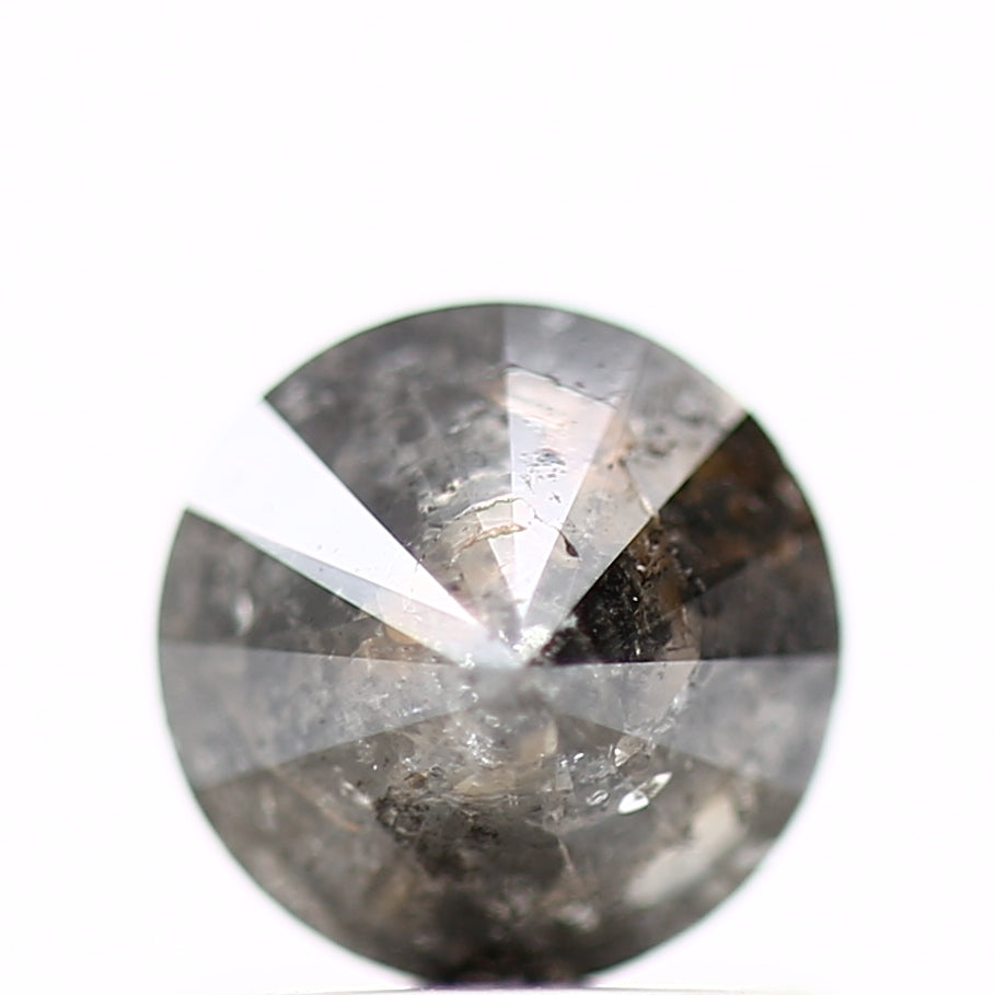 1.07 Carat Salt and Pepper Diamond Gray Round Brilliant Cut Natural Loose Diamond