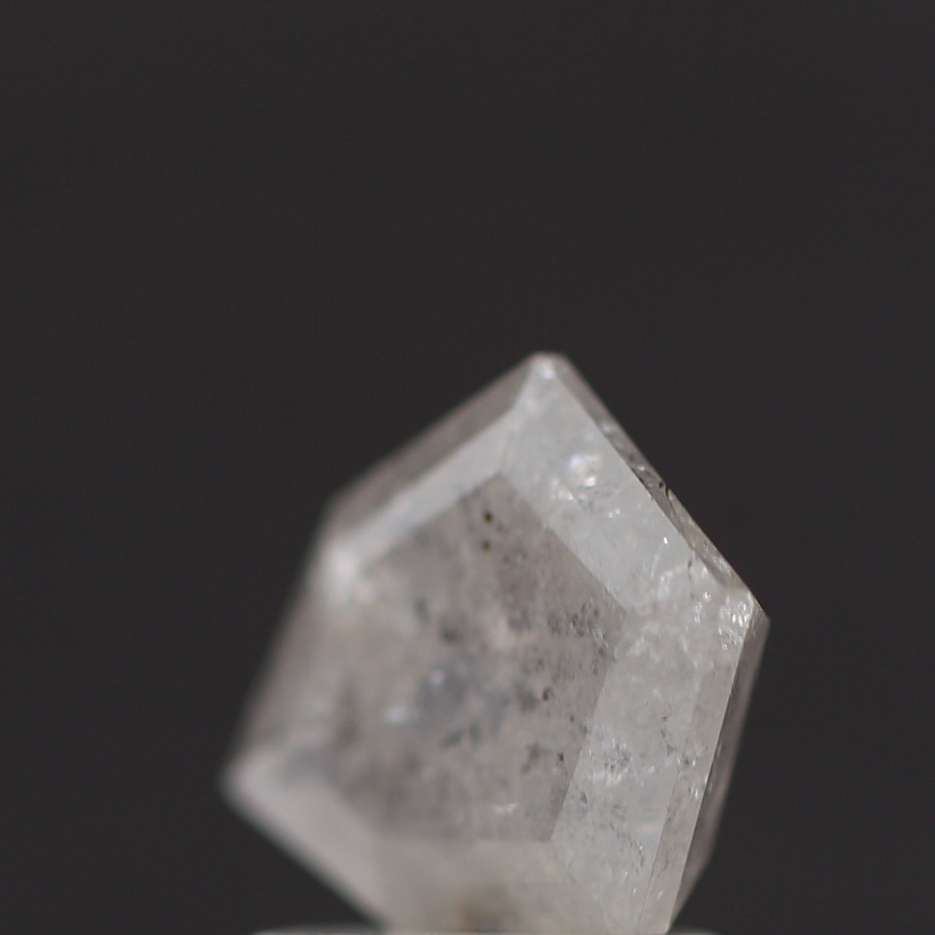 salt and pepper diamond ! 1.27 Ct 8.60 x 6.90 x 3.20 MM natural gray shield loose diamond for engagement ring for her