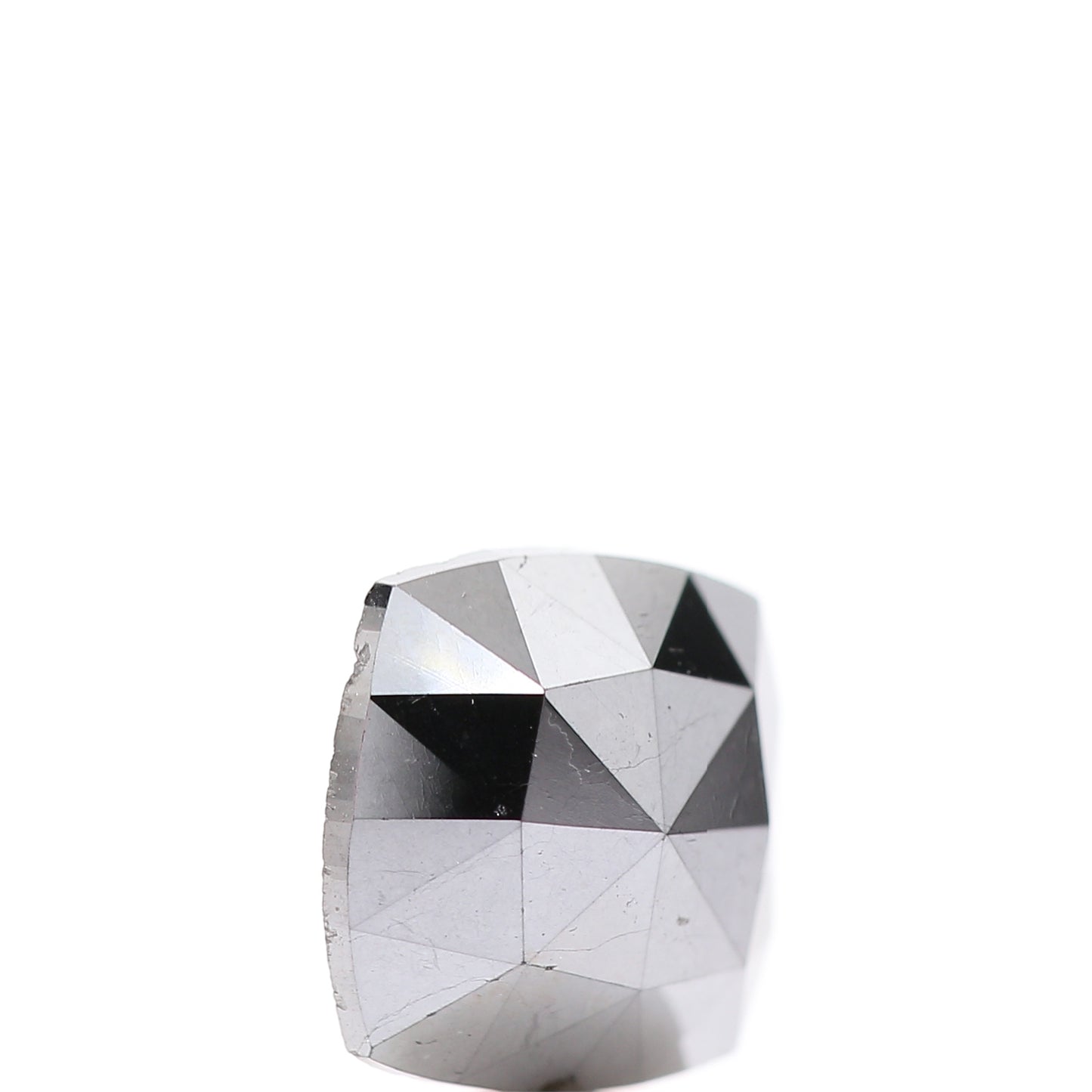 1.72 Ct Natural Black Cushion Single Cut Loose Diamond for Jewelery