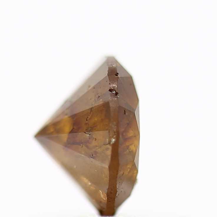 0.73 Carat Fancy Orange Round Brilliant Cut Natural Loose Diamond