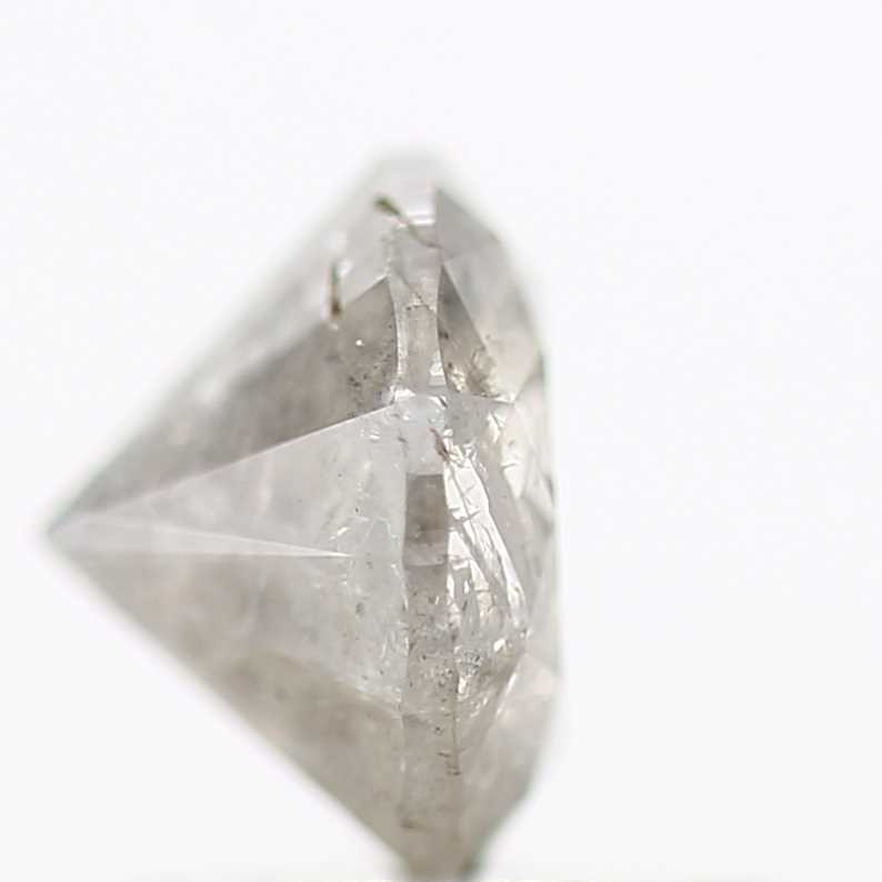 1.09 Carat Salt and Pepper Gray Round Brilliant Cut Natural Loose Diamond