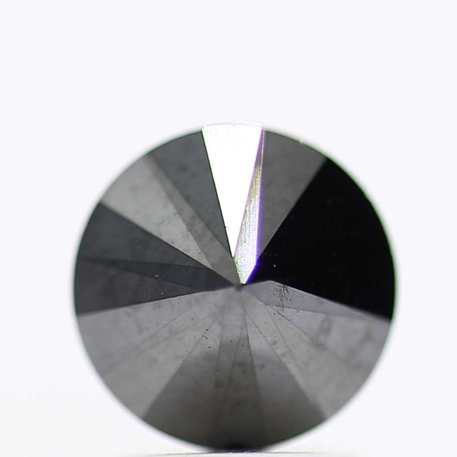 1.93 Carat Fancy Black Round Shape Brilliant Cut Natural Loose Diamond