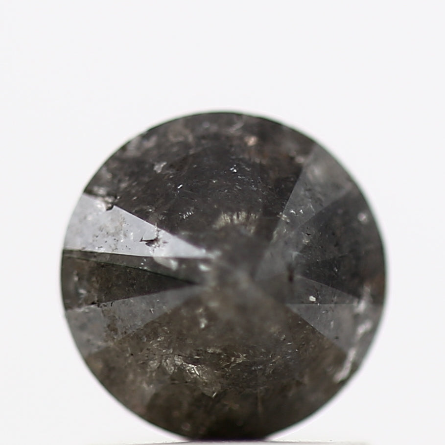 1.26 Carat Fancy Black Round Shape Brilliant Cut Natural Loose Diamond