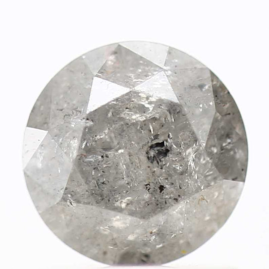 0.96 Carat Fancy Gray Salt and Pepper Round Brilliant Cut Natural Loose Diamond