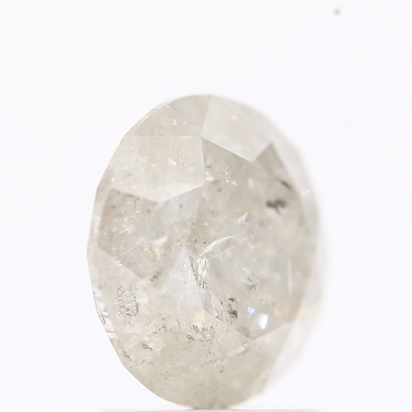 Natural Loose Round Salt And Pepper Diamond Fancy Grey Color 2.00 CT 7.80 X 5.08 MM Round Brilliant Cut Diamond ! Christmas Gift for Her