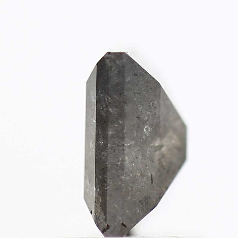 salt and pepper diamond ! 0.95 Ct 5.95 x 4.78 x 3.19 mm natural gray baguette loose diamond for engagement ring for her