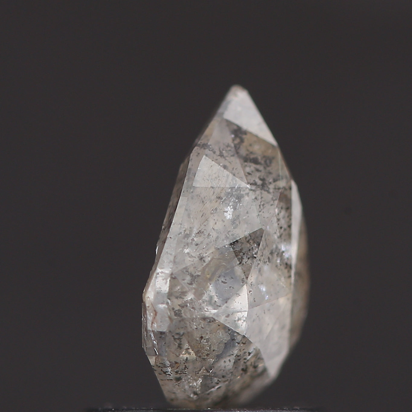 Salt and Pepper Diamond Fancy Gray Color 0.85 CT 7.40 x 5.60 x 2.51 MM Pear Cut Diamond! Natural Loose Diamond ! Christmas Gift for Her