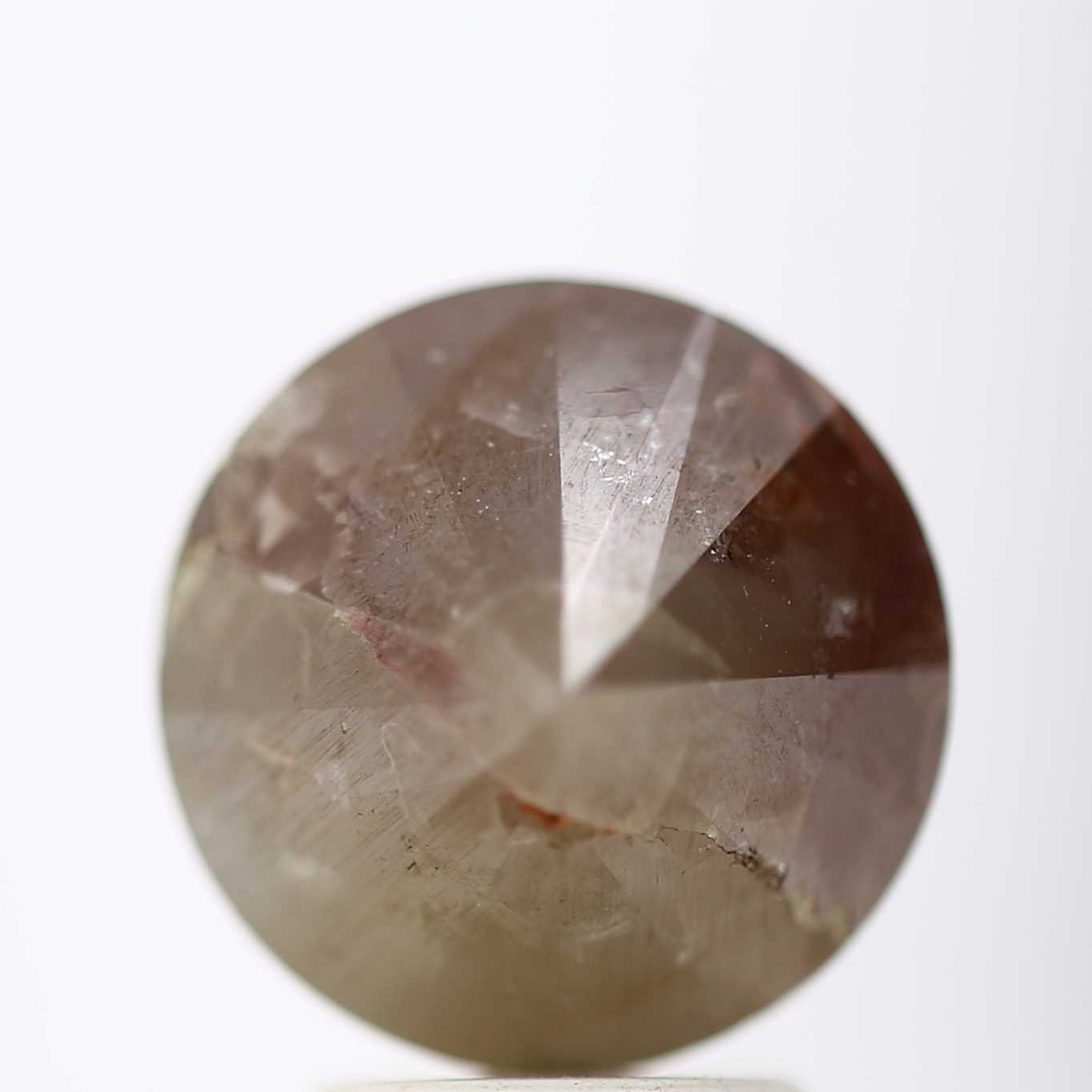 3.93 Carat Rustic Brown Round Shape Brilliant Cut Natural Loose Diamond