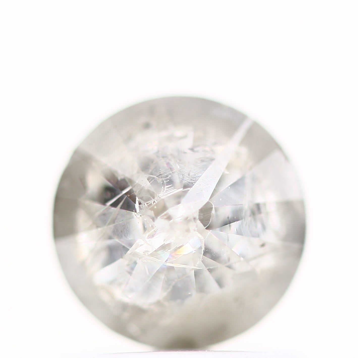 0.93 Carat Salt and Pepper Diamond Round Brilliant Cut Natural Loose Diamond