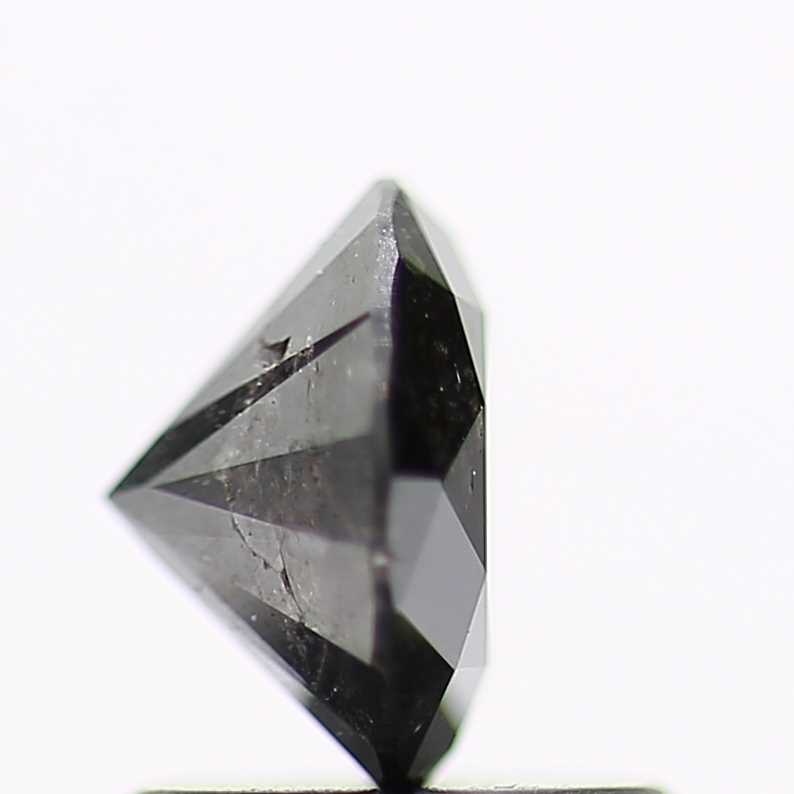 1.02 Carat Fancy Black Round Brilliant Cut Natural Loose Diamond