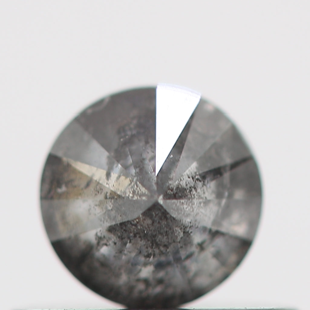 0.35 Carat Salt and Pepper Fancy Gray Round Brilliant Cut Natural Loose Diamond
