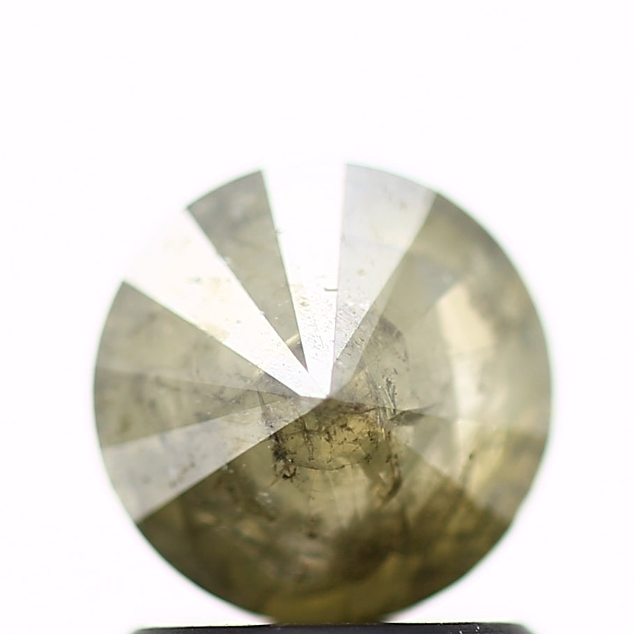 0.91 Carat Fancy Gray Rustic Round Shape Brilliant Cut Natural Loose Diamond
