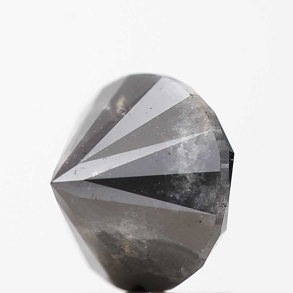 2.02 Carat Fancy Black Round Shape Brilliant Cut Natural Loose Diamond