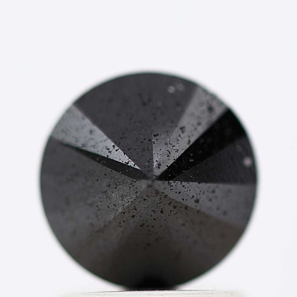 1.31 Carat Fancy Black Round Shape Brilliant Cut Natural Loose Diamond