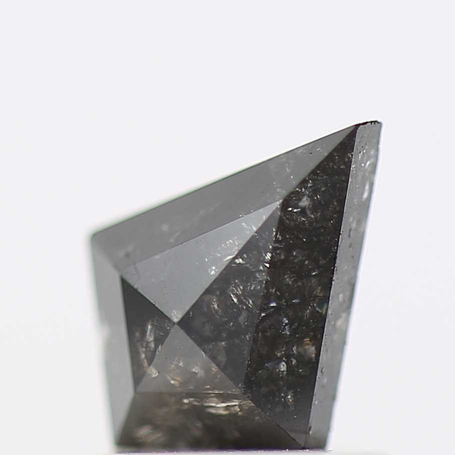 salt and pepper diamond ! 0.74 Ct 8.05 X 6.02 X 2.70 MM natural gray shield loose diamond for engagement ring for her