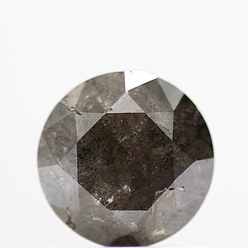 0.72 Carat Fancy Gray Round Shape Brilliant Cut Natural Loose Diamond