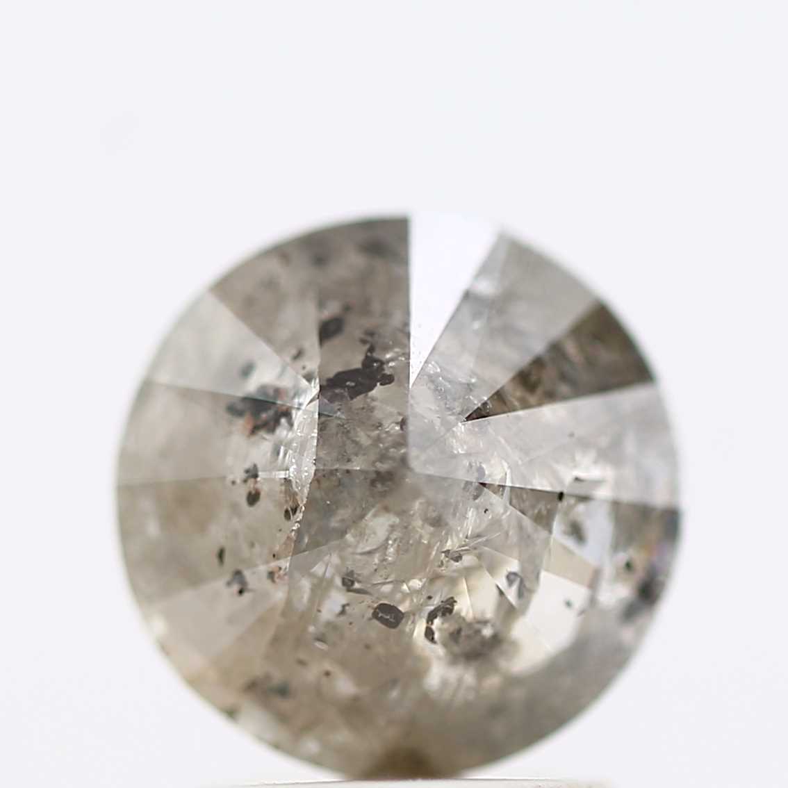 1.52 Carat Salt and Pepper Diamond Round Brilliant Cut Natural Loose Diamond