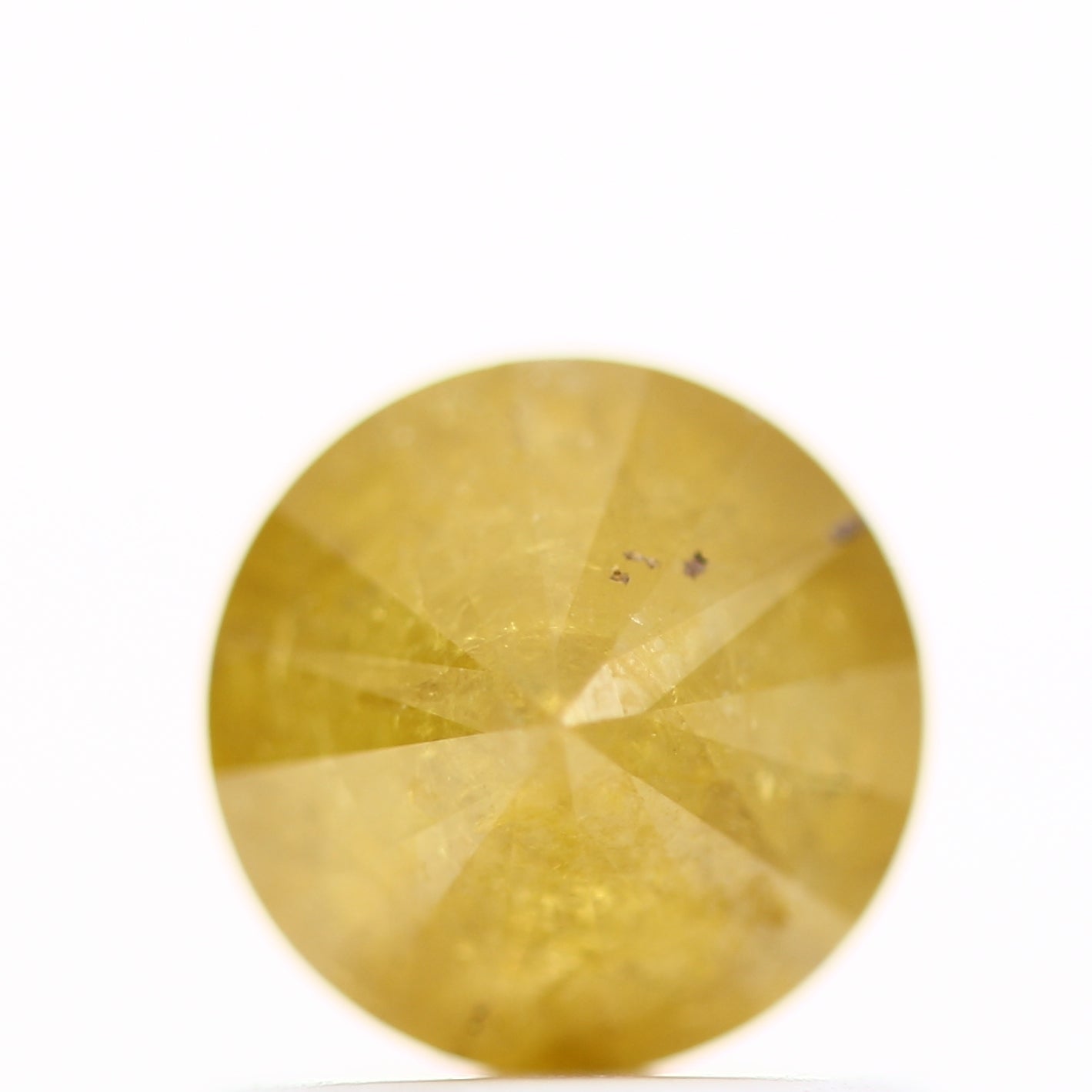 0.80 Carat Yellow Rustic Fancy Round Brilliant Cut Natural Loose Diamond