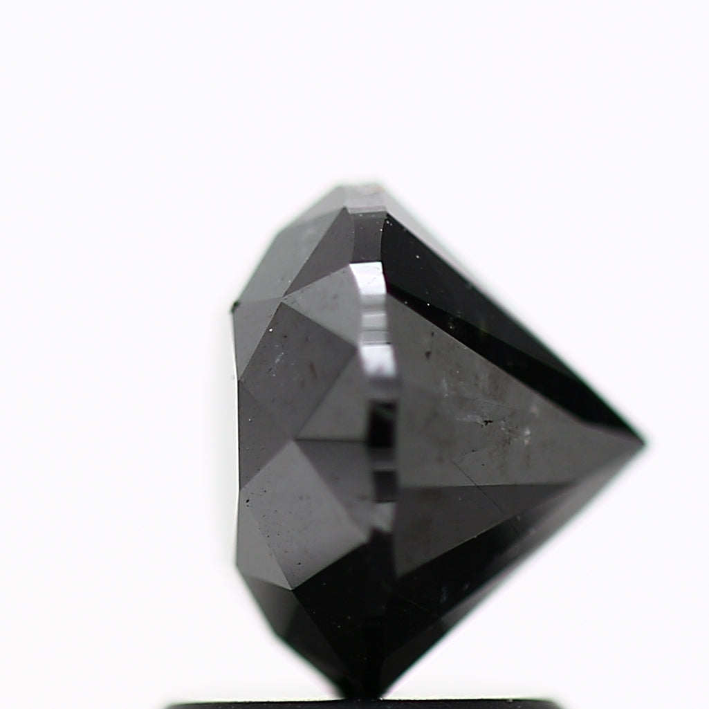 1.98 Carat Fancy Black Round Shape Brilliant Cut Natural Loose Diamond