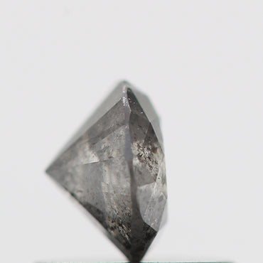 0.48 Carat Salt and Pepper Gray Round Brilliant Cut Natural Loose Diamond