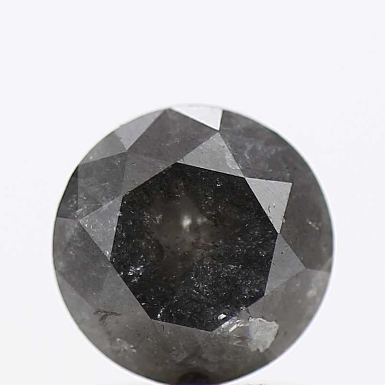 1.32 Carat Fancy Black Round Shape Brilliant Cut Natural Loose Diamond
