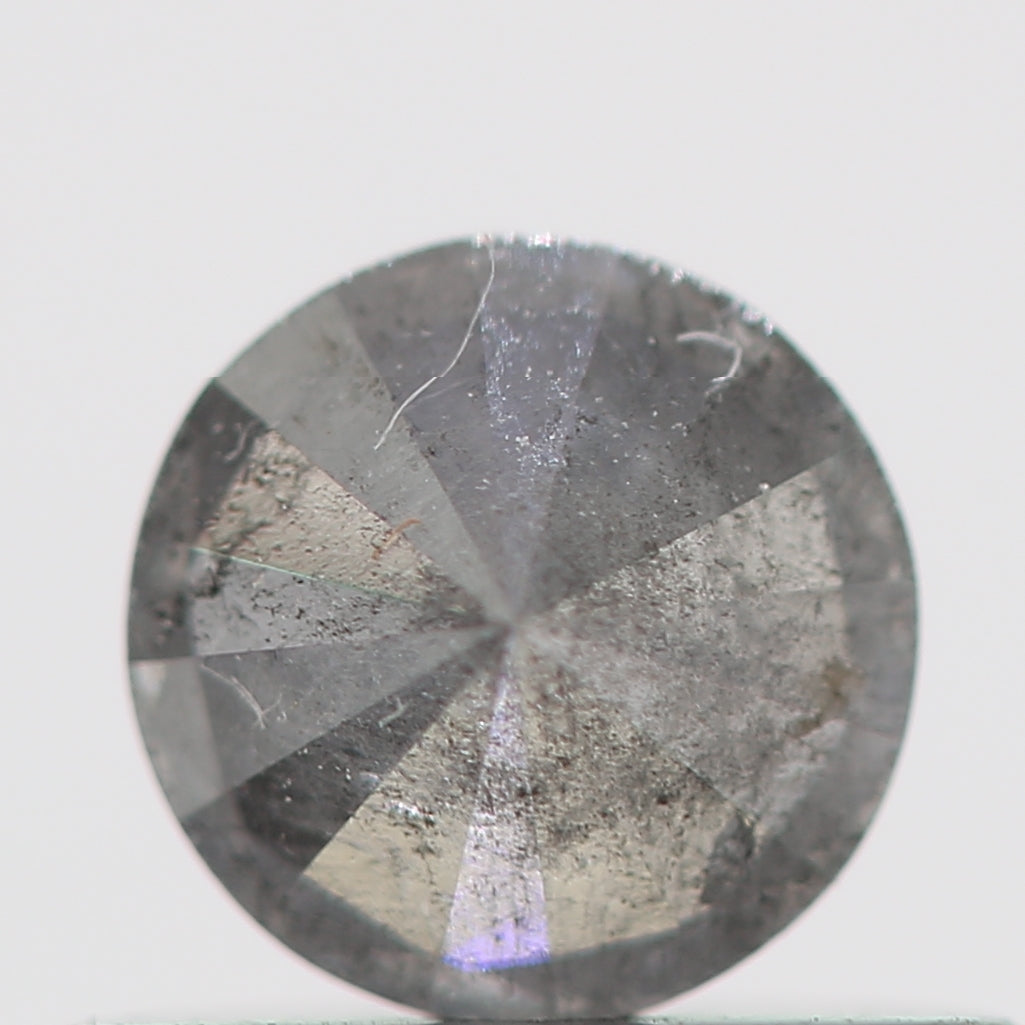 0.34 Carat Salt and Pepper Gray Round Brilliant Cut Natural Loose Diamond